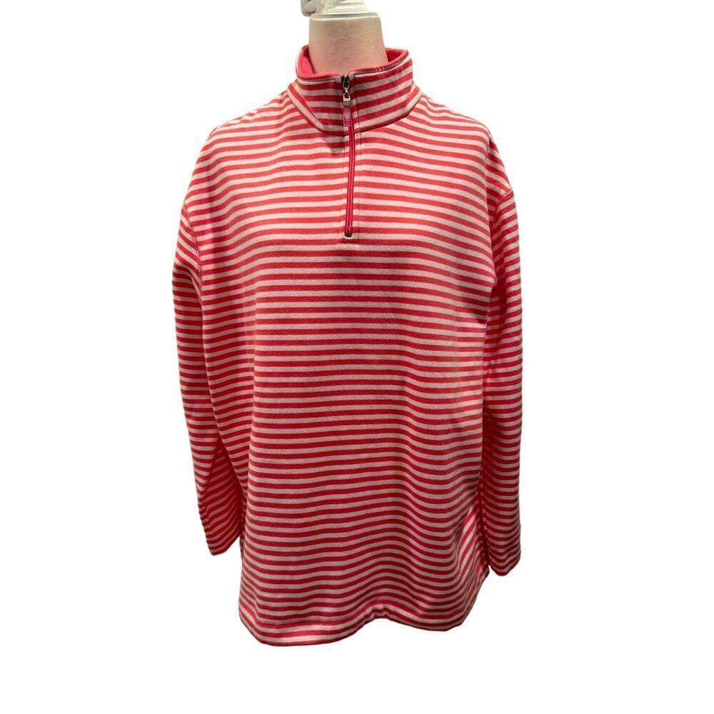 Pacer Orange and White 1/4 Zip Pullover - XL